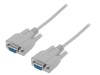 Cablu D-Sub 9 pini Digitus 3m ecranat, soclu, gri