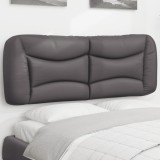 Cumpara ieftin Pernă pentru tăblie pat, gri, 140 cm, piele artificială