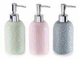 Cumpara ieftin Set 3 dispensere sapun lichid ceramica multicolora &Oslash; 7,5 cm x 18,5 H, 320 ml