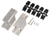 Carcasa Conectori D-Sub Ecranata 90 Grade Metal ENCITECH pentru Cablu 9mm Fixare Suruburi