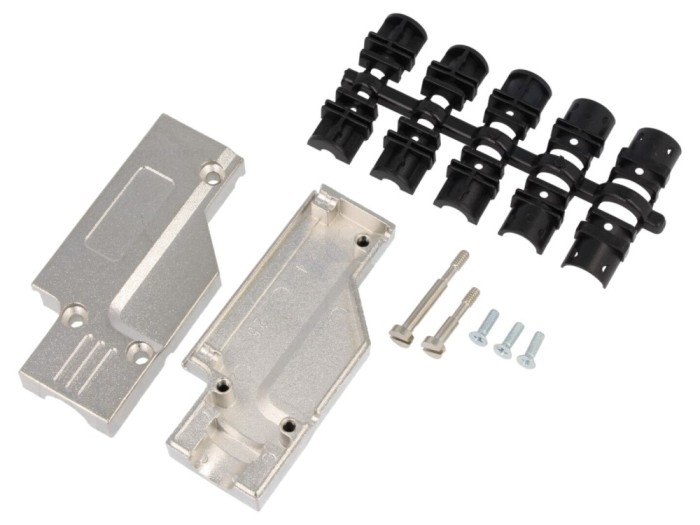 Conector carcasă D-Sub ecranat 90&deg;