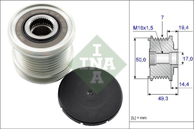 INA 535 0140 10 Sistem roata libera, generator foto