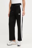 Puma pantaloni de trening Iconic T7 Straight Leg Track Pants culoarea negru, modelator, 627996