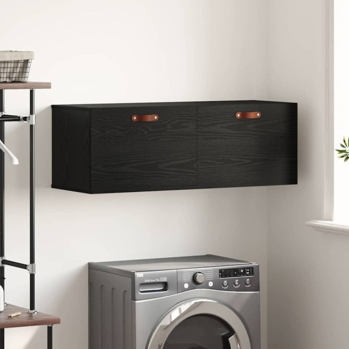 vidaXL Dulap de perete Stejar negru 100 x 36.5 x 35 cm Lemn compozit 879563