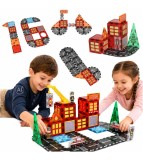 Blocuri Magnetice 3D Pompieri 48 Piese Joc Constructie STEM pentru Copii
