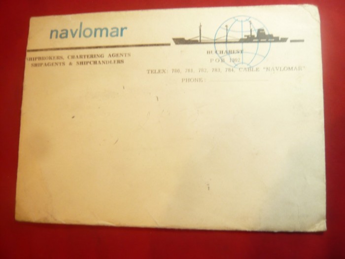 Plic cu Antetul Firmei Navlomar - Bucuresti