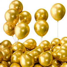 Set de baloane aurii pentru petreceri, zile de nastere, nunti, botezuri, culoare sidefata, perfecte pentru aranjamente