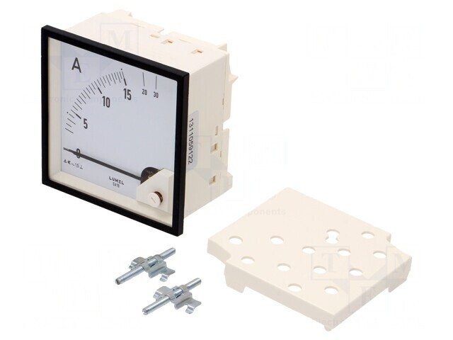 Ampermetru True RMS 0-15A Panou 40-72Hz Clasa 1.5