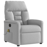 vidaXL Scaun de masaj cu țesătură gri nor 4015561