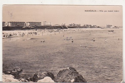 bnk cp Mangalia - Vile pe malul marii - circulata foto