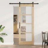 Ușa Glisantă vidaXL cu set de accesorii &#039;ORKDAL&#039;78x211 cm, Ușa Interioară vidaXL cu geam &#039;ORKDAL&#039;78x211x4 cm din lemn masiv de pin