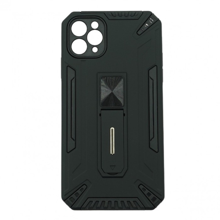 Husa de protectie flippy pentru apple iphone 11 pro max defender sergeant brave cu suport, negru
