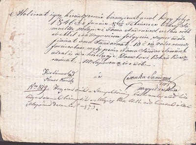 A3715N Act privitor la un &amp;icirc;mprumut de florini renani, 1853, T&amp;acirc;rgu Lăpuș, limba maghiară foto