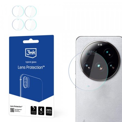 Folie de protectie Camera Spate 3MK Protection pentru Xiaomi 15 Ultra, Sticla Securizata, Set 4 bucati, Transparenta foto