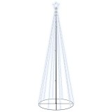 Cumpara ieftin Brad de Craciun conic, 310 LED-uri, alb rece, 100x300 cm