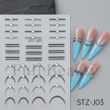 Autocolant pentru unghii, bandă flexibilă, STZ-J03