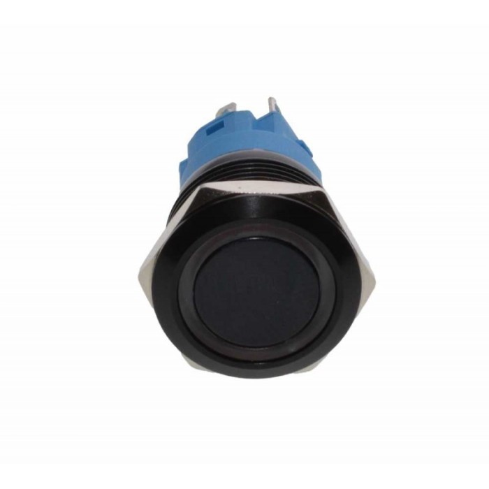 Buton prin Apasare Metalic cu Lumina LED elSales ELS-GQ19, Alimentare 12 V, Lumina Alba, Design Ergonomic,