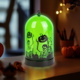 Decor LED Halloween - verde - 3 x AAA - 8 x 12,5 cm