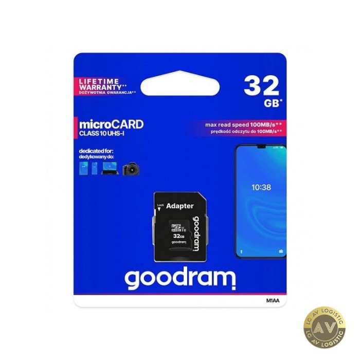 Card Memorie microSDHC GoodRam 32Gb Clasa 10 / UHS-1 U1 Cu Adaptor