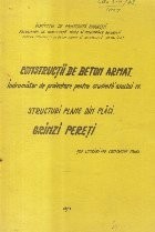 Constructii de beton armat. Indrumator de proiectare pentru studentii anului IV - Structuri plane din placi