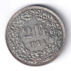 Elvetia 2 Franci 1944 Litera B Stare AUNC-UNC