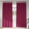 vidaXL Perdele cu perdele 2 pcs bordo 225x140cm Poliester 4107575