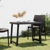 VidaXL Masă pentru camping, antracit, 79x56x64 cm, PP aspect lemn 364735