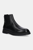 HUGO ghete chelsea de piele Chaol barbati, culoarea negru, 50529023
