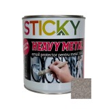 Vopsea alchidica pentru metal Sticky Bronzalchid 3 in 1, lovitura de ciocan, interior / exterior, argintiu, 2.5 L
