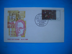 HOPCT PLIC S FDC 835 CENTENAR NASTERE PICTOR PAUL KLEE 1879-1979 BONN -GERMANIA foto