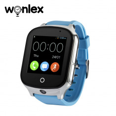 Ceas Smartwatch Wonlex GW1000S cu Functie Telefon, Localizare GPS, Camera, 3G, Pedometru, SOS, Android - Albastru foto