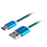 Cumpara ieftin Cablu de incarcare si transfer de date GoGEN USB / USB-C, 1 m, impletitura