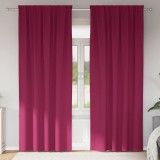 Perdele cu perdele 2 pcs Roșu Vin 225 x 140 cm Poliester