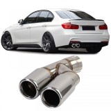 Teava de evacuare dubla cromata, potrivita pentru BMW Seria 3 F30 F31 316 318 320 Performance AutoTuning