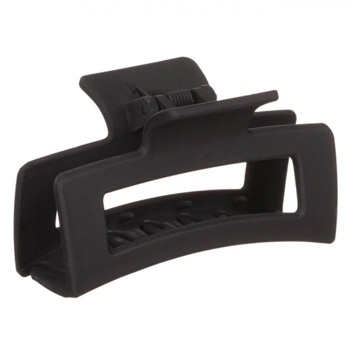 Clamă Păr Femei, Model Mat, Culoare Negru, Dimensiuni 8.5x4.3 cm, Plastic