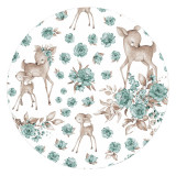 Set pentru bebelusi 6+1 piese MimiNu 120x60 cm Sweet Deer Mint