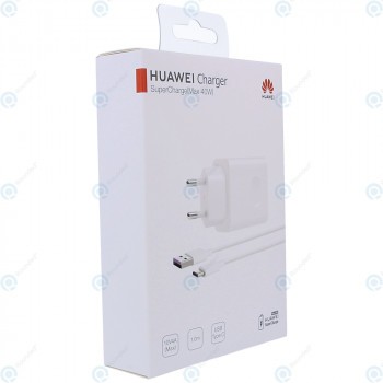 &amp;Icirc;ncărcător de voiaj Huawei SuperCharge 4000mAh 40W HW-100400E00 + cablu de date USB tip C alb (Blister UE) CP84 foto