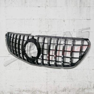 Grila Centrala Mercedes V-Class W447 (2014-03.2019) GT R Panamericana Design Negru Crom Performance AutoTuning foto