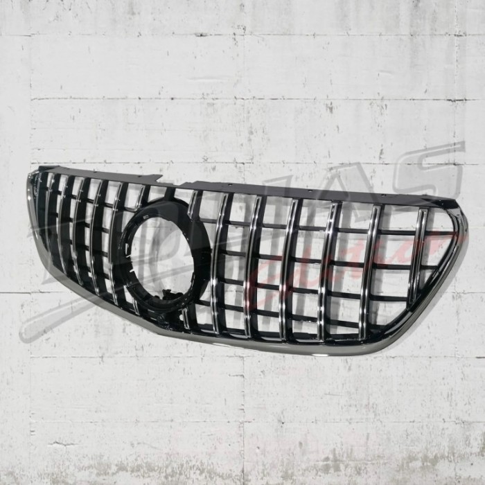 Grila Centrala Mercedes V-Class W447 (2014-03.2019) GT R Panamericana Design Negru Crom Performance AutoTuning