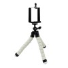 Mini trepied flexibil,filet universal 1 4,cu suport de telefon - Alb, Dactylion
