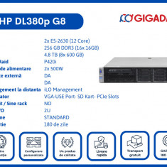 HP DL380p G8 2x E5-2630 256GB P420i 4.8TB 2x PS 6 Luni Garantie