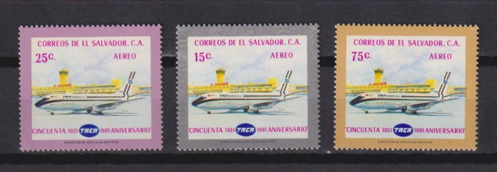 SALVADOR AVIATIE MI. 1361-1363 MNH