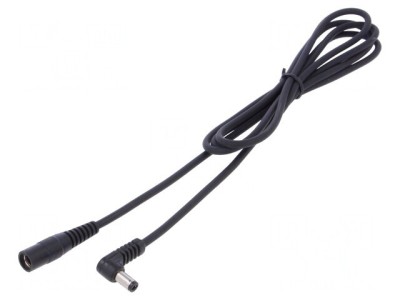 Cablu Alimentare DC 5,5/2,5 mm Negru &amp;icirc;n Unghi foto