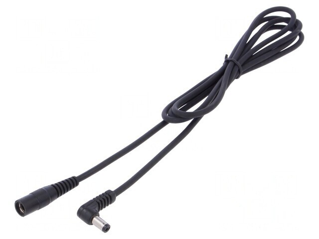 Cablu Alimentare DC 5,5/2,5 mm Negru &icirc;n Unghi