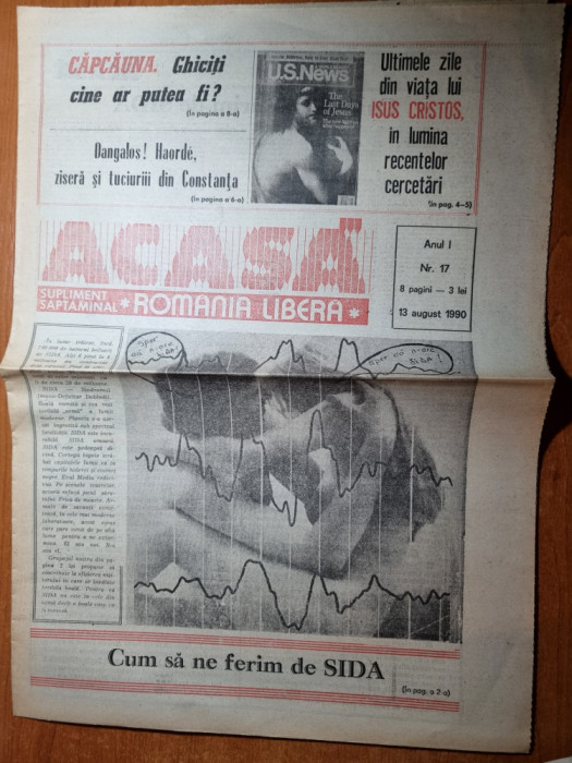 ziarul acasa 13 august 1990