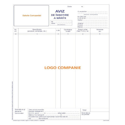 Seturi Avize Personalizate A4 in 3 Exemplare, Tipar 1+0, Formulare Tipizate Autocopiative, Formulare A4 Personalizate, Tipizate Personalizate, Formula foto