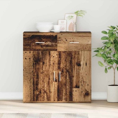 vidaXL Bufet cu sertar Lemn vechi 79 x 38 x 80 cm Lemn compozit foto