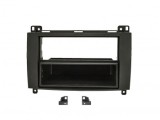 Rama Radio Auto Mercedes A/B Classe, Vito/Viano, Sprinter, Crafter - Panou Adaptor Dublu DIN cu Sertar Negru
