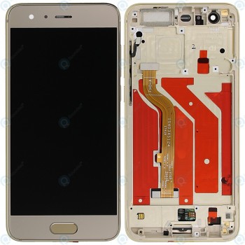 Huawei Honor 9 (STF-L09) Capac frontal modul display + LCD + digitizer auriu foto