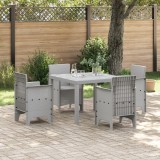VidaXL Set mese grădină 5 pcs Gri deschis Rășină de polipropilenă